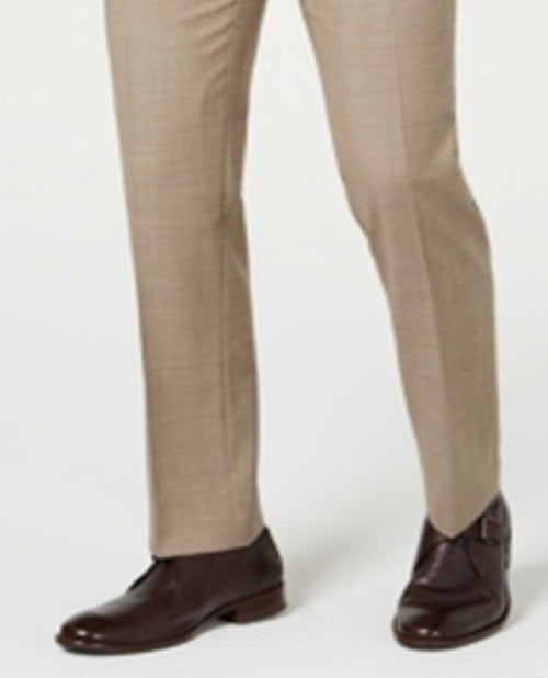Tommy Hilfiger Men's Modern Fit THFlex Stretch Sharkskin Suit Separate Pants Brown Size 33X32