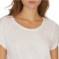 Sanctuary Women's Lou Tie Front Short Sleeve T-Shirt White Size Small