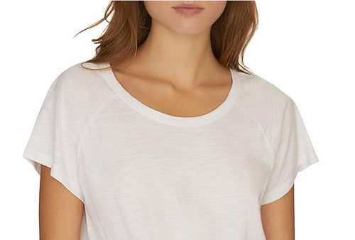 Sanctuary Women's Lou Tie Front Short Sleeve T-Shirt White Size Small