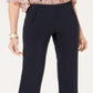 Style & Co Women's Tummy Control Pull on Straight leg Pants Blue Size 4