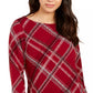 Charter Club Women's Plaid Bell Sleeve Red Size X-Large