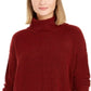 Style & Co Women's Ribbed Turtleneck Sweater Red Size Petite L