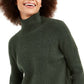 French Connection Women's Orla Flossy Turtleneck Sweater Green Size Small