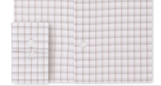 Calvin Klein Men's Slim Fit Stretch Collar Check Dress Shirt Beige Size 16X34-35