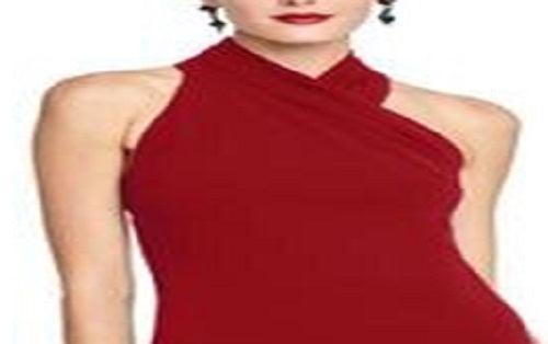 Rachel Roy Women's Sleeveless Halter Knee Length Body Con Evening Dress Red Size XX-Large