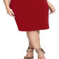 Rachel Roy Women's Sleeveless Halter Knee Length Body Con Evening Dress Red Size XX-Large
