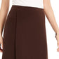 JM Collection Women's Solid Tulip Hem Skirt Brown Size X-Small