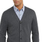 Club Room Men's Knit V Neck Cardigan Gray Size X-Small