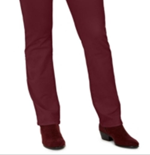 Charter Club Women's Lexington Straight Leg Jeans Red Size -12S