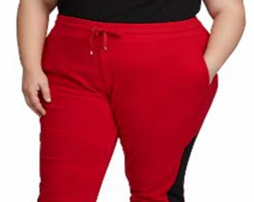 Ralph Lauren Women's Plus Terry Track Pants Red Size 2X