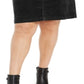 Charter Club Women's Corduroy Skirt Black Size 28W