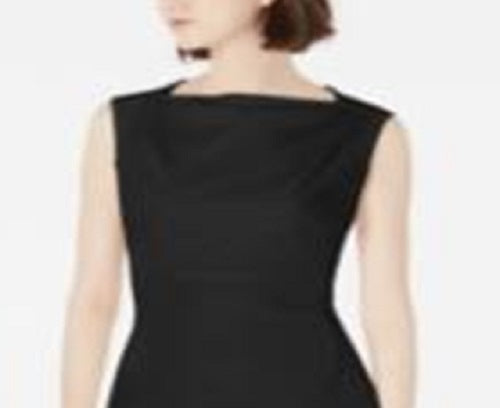 Calvin Klein Women's Sleeveless Knee Length Sheath Dress Black Size 4