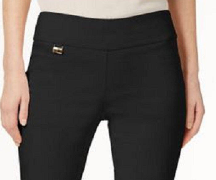 Alfani Women's Curvy Pull on Skinny Pants Black Size 14