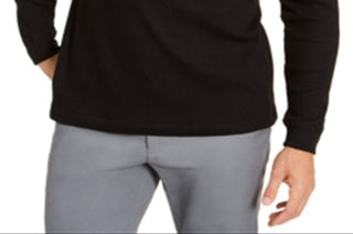 Club Room Men's Long Sleeve Button Down T-Shirt Black Size Small