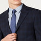 Calvin Klein Men's X Slim Fit Stretch Plaid Suit Separate Jacket Blue Size 40R
