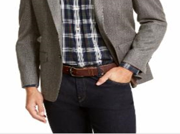 Ralph Lauren Men's Wool Blend Herringbone Blazer Brown Size 50