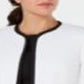 Le Suit Women's Piped Jacket Dress Suit White Size 4