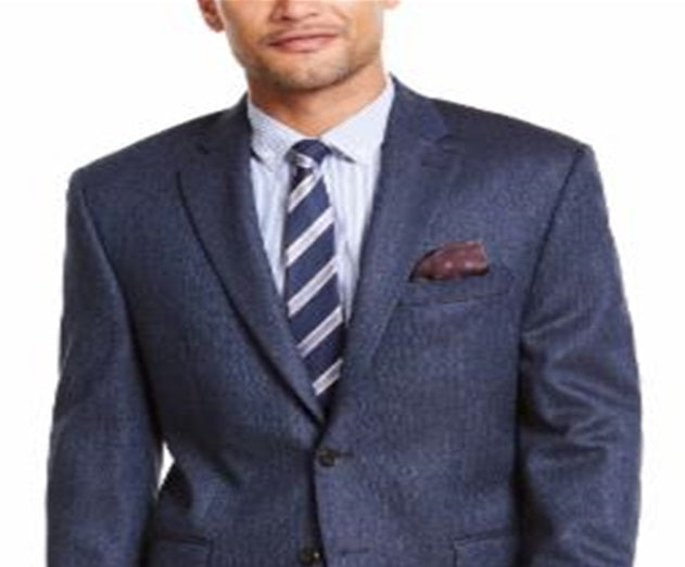Ralph Lauren Men's Wool Cashmere Blend Classic Fit Herringbone Sport Coat Blue Size 38