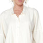 Free People Women's Whistler Button Down Top Cotton Oversized White Size Small