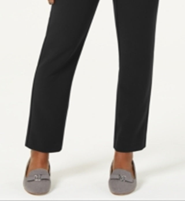 Charter Club Women's Newport Straight Leg Pants Black Size 8