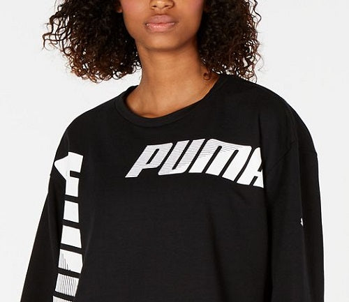 Puma Women's Modern Sport Logo Sweatshirt Black Size Large