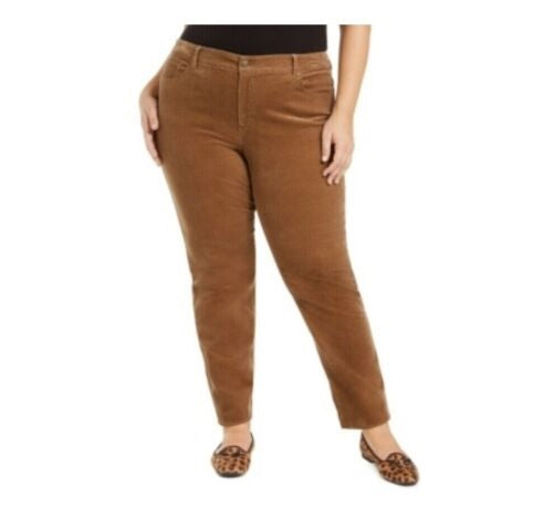 Charter Club Women's Corduroy Solid Pants Brown Size 20W