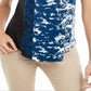 Alfani Women's Python Flank Teal Printed T-Shirt Blue Size Small