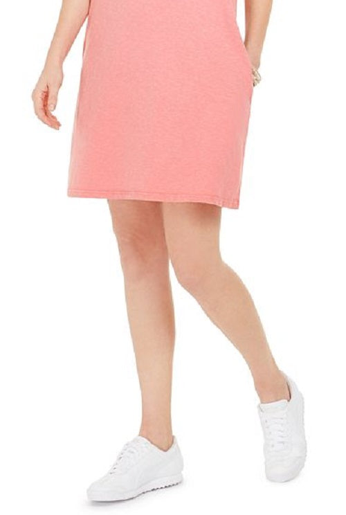 Style & Co Women's One Pocket T-Shirt Dress Pink Size Small