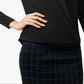 Alfani Women's Ls Knit Blouse Black Size Large