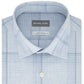 Michael Kors Men's Classic/Regular Fit Non Iron Airsoft Performance Stretch Plaid Dress Shirt Blue Size M