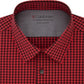 Calvin Klein Men's Extra Slim Fit Performance Stretch Temperature Regulating Check Dress Shirt Red Size L