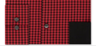 Calvin Klein Men's Extra Slim Fit Performance Stretch Temperature Regulating Check Dress Shirt Red Size L