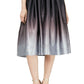 SL Fashions Women's Zippered Ombre Sleeveless V Neck Below the Knee Fit Flare Cocktail Dress Black Size 8