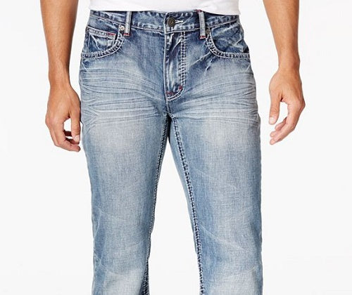 INC International Concepts Men's Modern Bootcut Jeans Blue Size 38X32