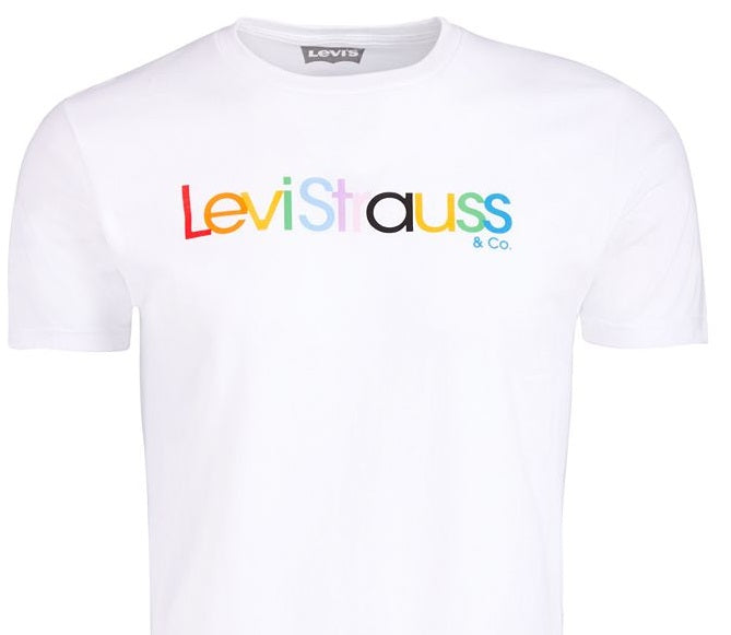 Levi's Men's Multicolor Logo T-Shirt White Size Medium