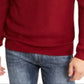 INC International Concepts Men's Sweater Crewneck Textured Knit Solid Pullover Red Size XX-Large
