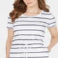 Charter Club Women's Striped Terry Drawstring Dress White Size Petite XL