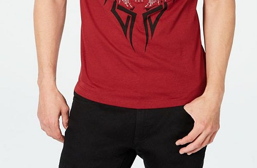 INC International Concepts Men's Rhinestone Lion T-Shirt Red Size XX-Large