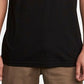 RVCA Men's Cotton Crew Neck Logo T-Shirt Black Size Small