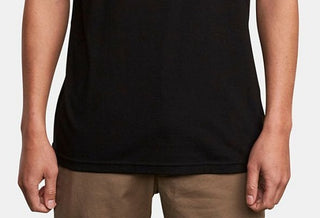 RVCA Men's Cotton Crew Neck Logo T-Shirt Black Size Small