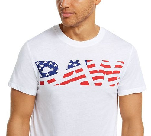 G-Star Raw Men's Flag Logo T-Shirt White Size Small