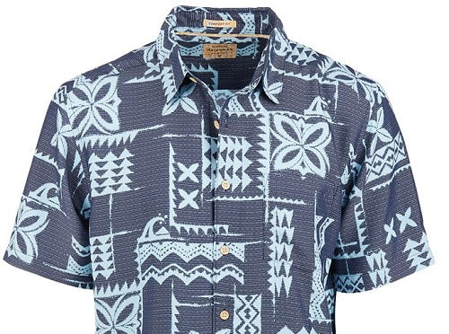 Quiksilver Men's Izu Island Shirt Blue Size Large