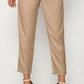 Maison Jules Women's Pleated Front Cropped Paperbag Pants Brown Size XX-Large