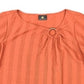 JM Collection Women's Striped O Ring Top Orange Size Petite Small