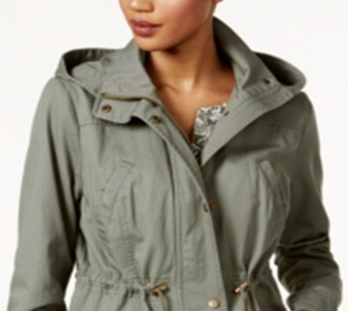 Style & Co Women's Utility Jacket Green Size Petite M