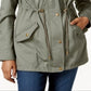 Style & Co Women's Utility Jacket Green Size Petite M