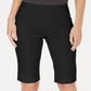 Charter Club Women's Pull on Bermuda Shorts Black Size Large