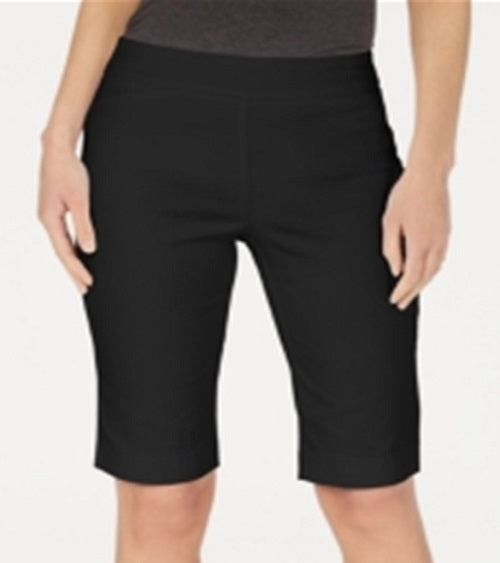 Charter Club Women's Pull on Bermuda Shorts Black Size Large