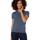 Lucky Brand Women's Floral Crew Neck Graphic T-Shirt Blue Size Large