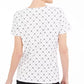 Karen Scott Women's Bee Print Henley T-Shirt White Size Large